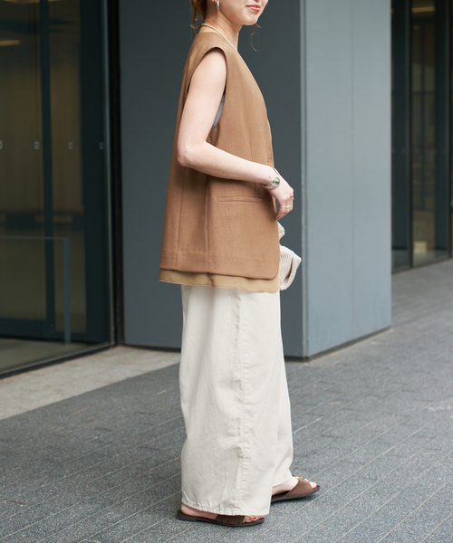 Spick & Span(スピックアンドスパン)の「SOMETHING / サムシング for SS 別注 HYPER CURVE LITE(チノパンツ・レディース・カーキ/アイボリー・MEDIUM/SMALL)」の12枚目の写真