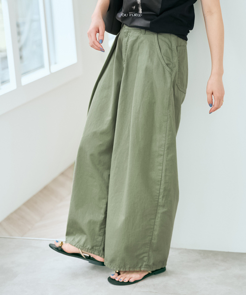 Spick & Span(スピックアンドスパン)の「SOMETHING / サムシング for SS 別注 HYPER CURVE LITE(チノパンツ・レディース・カーキ/アイボリー・MEDIUM/SMALL)」の16枚目の写真