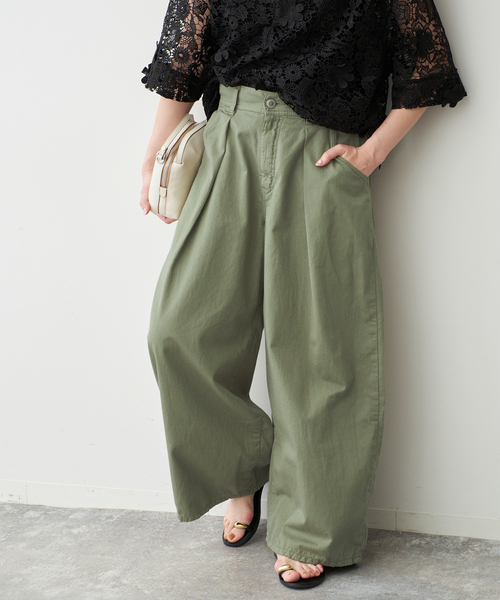 Spick & Span(スピックアンドスパン)の「SOMETHING / サムシング for SS 別注 HYPER CURVE LITE(チノパンツ・レディース・カーキ/アイボリー・MEDIUM/SMALL)」の22枚目の写真