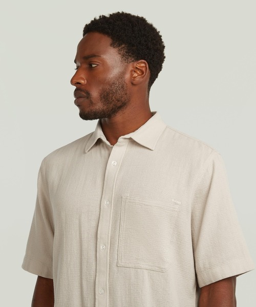 G-STAR(ジースター)の「One Pocket Regular Shirt/ワンポケットレギュラーシャツ(シャツ/ブラウス・メンズ・ホワイト系その他/グリーン系その他・LARGE/X-SMALL/X-LARGE/MEDIUM/SMALL)」の3枚目の写真