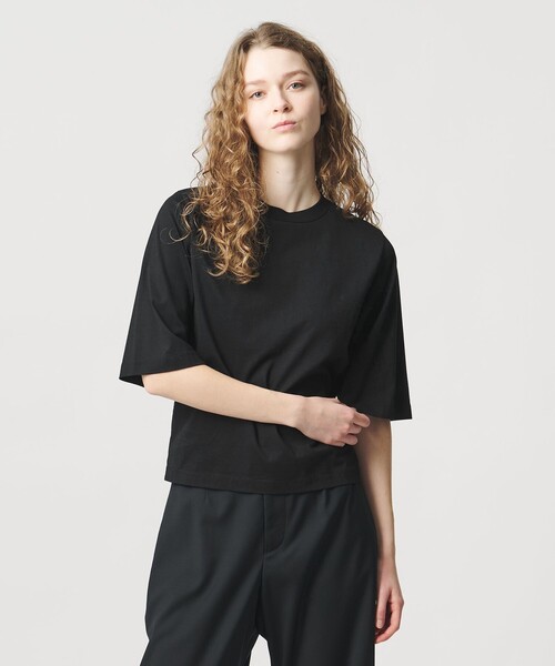 LOEFF（ロエフ）の「＜LOEFF＞スビンコットン ショートスリーブ Tシャツ（Tシャツ/カットソー・レディース・ブラック/ホワイト/パープル・FREE）」の9枚目の写真