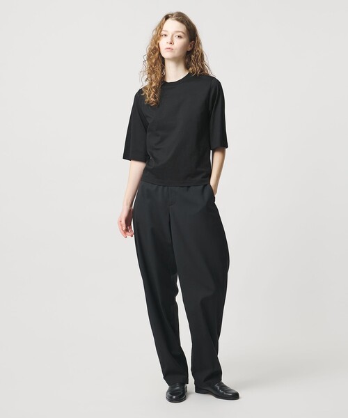 LOEFF（ロエフ）の「＜LOEFF＞スビンコットン ショートスリーブ Tシャツ（Tシャツ/カットソー・レディース・ブラック/ホワイト/パープル・FREE）」の8枚目の写真