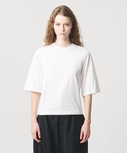 LOEFF（ロエフ）の「＜LOEFF＞スビンコットン ショートスリーブ Tシャツ（Tシャツ/カットソー・レディース・ブラック/ホワイト/パープル・FREE）」の7枚目の写真