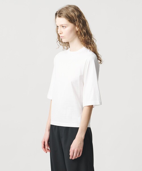 LOEFF（ロエフ）の「＜LOEFF＞スビンコットン ショートスリーブ Tシャツ（Tシャツ/カットソー・レディース・ブラック/ホワイト/パープル・FREE）」の6枚目の写真