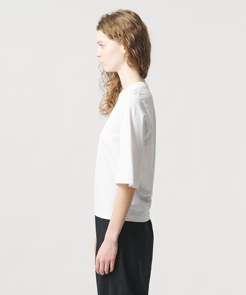 LOEFF（ロエフ）の「＜LOEFF＞スビンコットン ショートスリーブ Tシャツ（Tシャツ/カットソー・レディース・ブラック/ホワイト/パープル・FREE）」の5枚目の写真