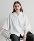 ELLUV（エルブ）の「【ELLUV/エルヴ】ドレープTRクロス ジップギミック  ショート丈オープンカラーシャツ（シャツ/ブラウス・S）」