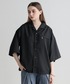ELLUV（エルブ）の「【ELLUV/エルヴ】ドレープTRクロス ジップギミック  ショート丈オープンカラーシャツ（シャツ/ブラウス・S）」