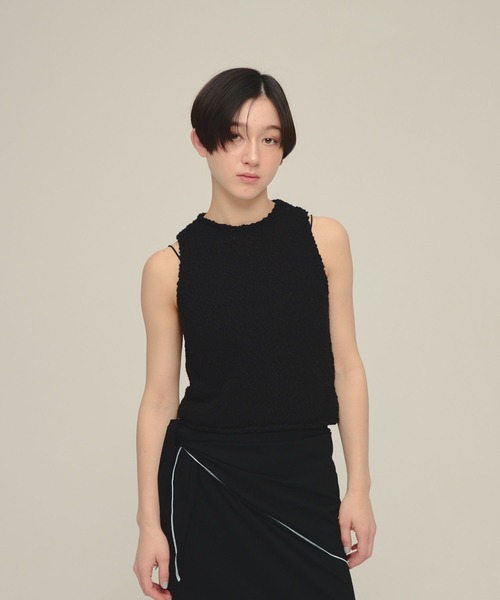 eL(エル)の「【eL】3G Compact Vest/660743(ベスト・レディース・ブラック/オフホワイト/ピンク・FREE)」の1枚目の写真