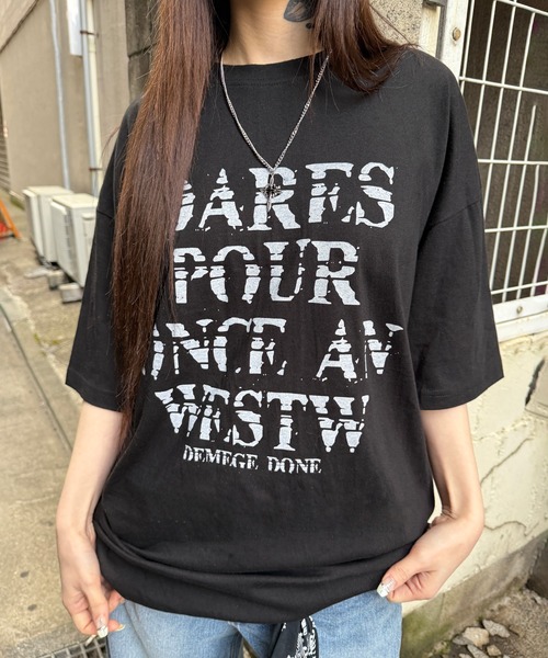 Figments(フィグメンツ)の「ノイズロゴビッグT(Tシャツ/カットソー・レディース・ホワイト/ブラック・FREE)」の4枚目の写真