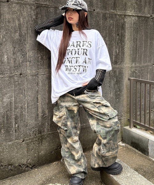 Figments(フィグメンツ)の「ノイズロゴビッグT(Tシャツ/カットソー・レディース・ホワイト/ブラック・FREE)」の6枚目の写真