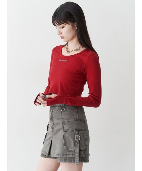 MURUA(ムルーア)の「ウォッシュカーゴスカートパンツ(その他パンツ・レディース・ブラック/グレー/ベージュ・2/1)」の18枚目の写真