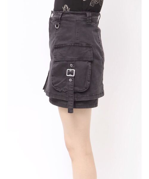 MURUA(ムルーア)の「ウォッシュカーゴスカートパンツ(その他パンツ・レディース・ブラック/グレー/ベージュ・2/1)」の7枚目の写真