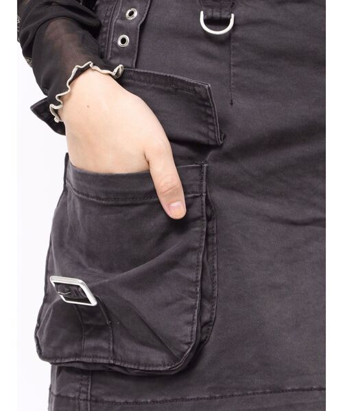 MURUA(ムルーア)の「ウォッシュカーゴスカートパンツ(その他パンツ・レディース・ブラック/グレー/ベージュ・2/1)」の10枚目の写真