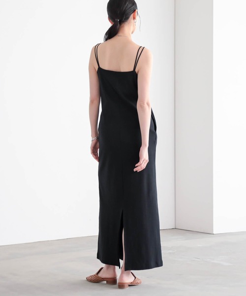 for/c（フォーシー）の「カップ付きキャミワンピース【サスティナブル】（ワンピース・レディース・ブラック/チャコール・M/L）」の7枚目の写真