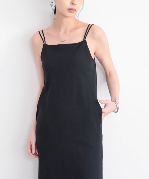 for/c（フォーシー）の「カップ付きキャミワンピース【サスティナブル】（ワンピース・レディース・ブラック/チャコール・M/L）」の13枚目の写真