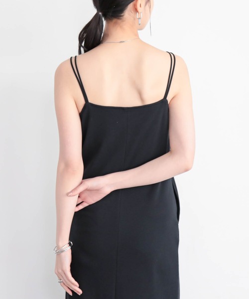 for/c（フォーシー）の「カップ付きキャミワンピース【サスティナブル】（ワンピース・レディース・ブラック/チャコール・M/L）」の15枚目の写真