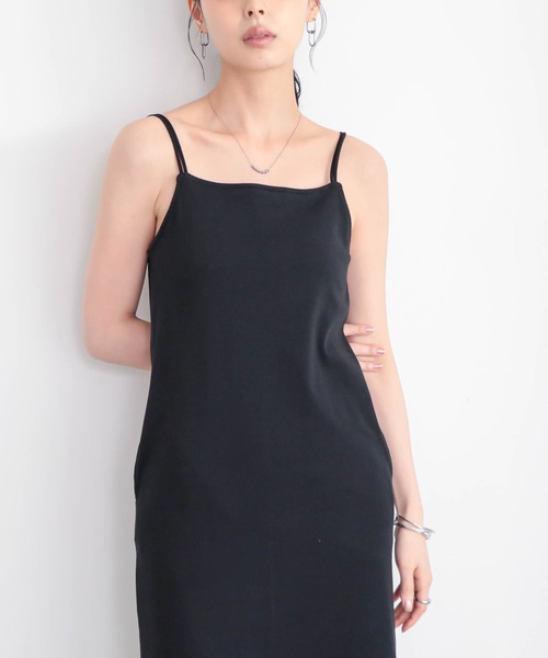 for/c（フォーシー）の「カップ付きキャミワンピース【サスティナブル】（ワンピース・レディース・ブラック/チャコール・M/L）」の16枚目の写真