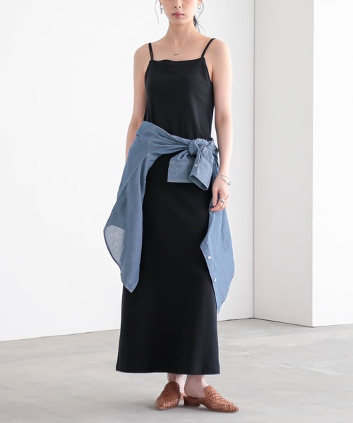for/c（フォーシー）の「カップ付きキャミワンピース【サスティナブル】（ワンピース・レディース・ブラック/チャコール・M/L）」の11枚目の写真