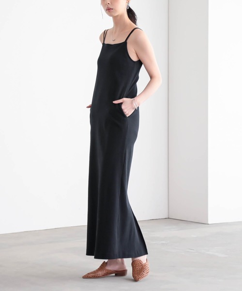 for/c（フォーシー）の「カップ付きキャミワンピース【サスティナブル】（ワンピース・レディース・ブラック/チャコール・M/L）」の3枚目の写真