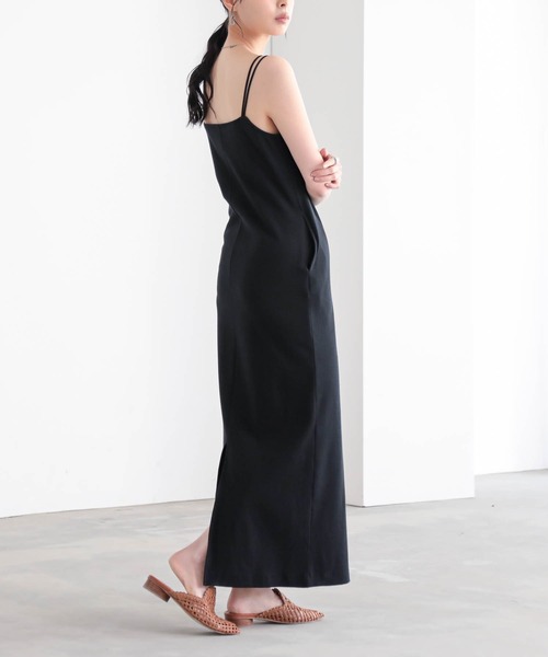 for/c（フォーシー）の「カップ付きキャミワンピース【サスティナブル】（ワンピース・レディース・ブラック/チャコール・M/L）」の5枚目の写真