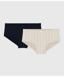 PETIT BATEAU（プチバトー）の「ハイウエスト針抜きショーツ2枚組（ショーツ）」