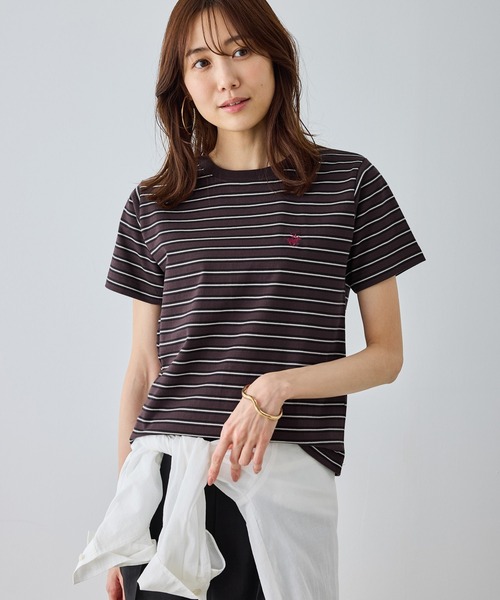BEVERLY HILLS POLO CLUB(ビバリーヒルズポロクラブ)の「【BEVERLYHILLS POLO CLUB・一部店舗限定】アイコン刺繍コンパクトTシャツ(Tシャツ/カットソー・レディース・チャコールグレー/キナリ/ネイビー/オフホワイト・FREE)」の7枚目の写真