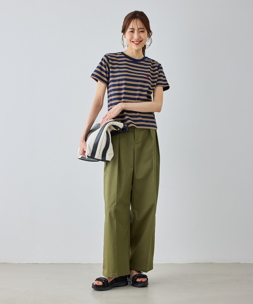 BEVERLY HILLS POLO CLUB(ビバリーヒルズポロクラブ)の「【BEVERLYHILLS POLO CLUB・一部店舗限定】アイコン刺繍コンパクトTシャツ(Tシャツ/カットソー・レディース・チャコールグレー/キナリ/ネイビー/オフホワイト・FREE)」の11枚目の写真