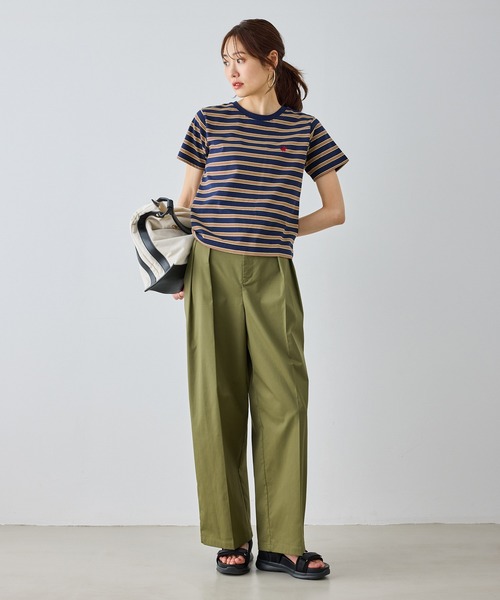 BEVERLY HILLS POLO CLUB(ビバリーヒルズポロクラブ)の「【BEVERLYHILLS POLO CLUB・一部店舗限定】アイコン刺繍コンパクトTシャツ(Tシャツ/カットソー・レディース・チャコールグレー/キナリ/ネイビー/オフホワイト・FREE)」の12枚目の写真