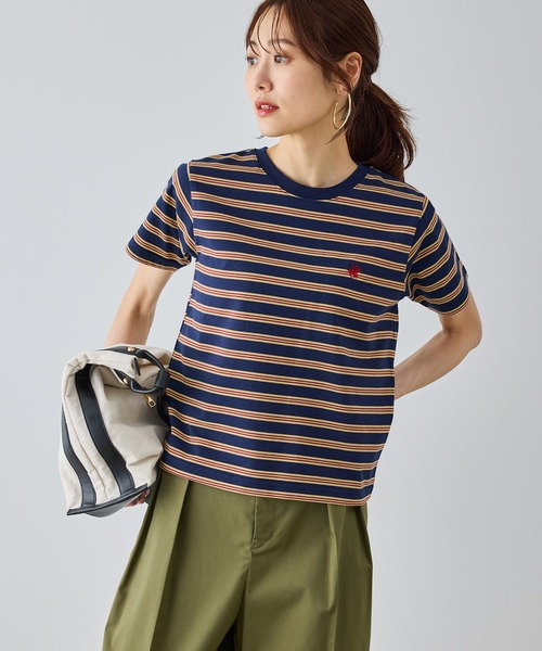 BEVERLY HILLS POLO CLUB(ビバリーヒルズポロクラブ)の「【BEVERLYHILLS POLO CLUB・一部店舗限定】アイコン刺繍コンパクトTシャツ(Tシャツ/カットソー・レディース・チャコールグレー/キナリ/ネイビー/オフホワイト・FREE)」の13枚目の写真