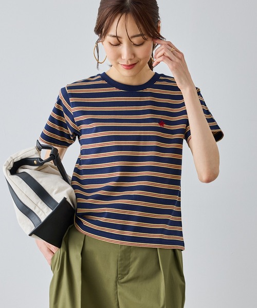 BEVERLY HILLS POLO CLUB(ビバリーヒルズポロクラブ)の「【BEVERLYHILLS POLO CLUB・一部店舗限定】アイコン刺繍コンパクトTシャツ(Tシャツ/カットソー・レディース・チャコールグレー/キナリ/ネイビー/オフホワイト・FREE)」の14枚目の写真