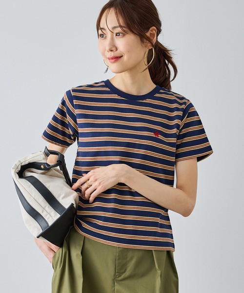 BEVERLY HILLS POLO CLUB(ビバリーヒルズポロクラブ)の「【BEVERLYHILLS POLO CLUB・一部店舗限定】アイコン刺繍コンパクトTシャツ(Tシャツ/カットソー・レディース・チャコールグレー/キナリ/ネイビー/オフホワイト・FREE)」の15枚目の写真