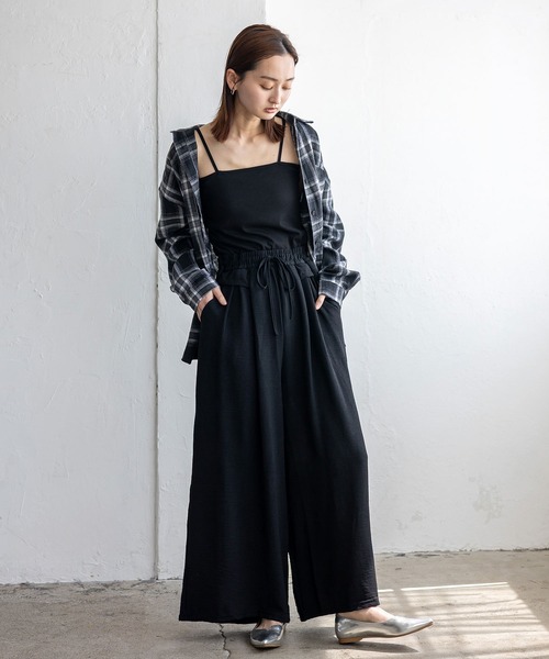 VitaFelice(ヴィータフェリーチェ)の「フリルウエストリラックスワイドパンツ(その他パンツ・レディース・ブラウン系その他/アイボリー/ブラック/チャコールグレー/ベージュ系/モカ・FREE)」の22枚目の写真
