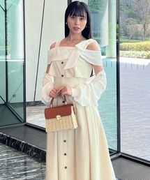 アシメリボンレイヤードワンピース