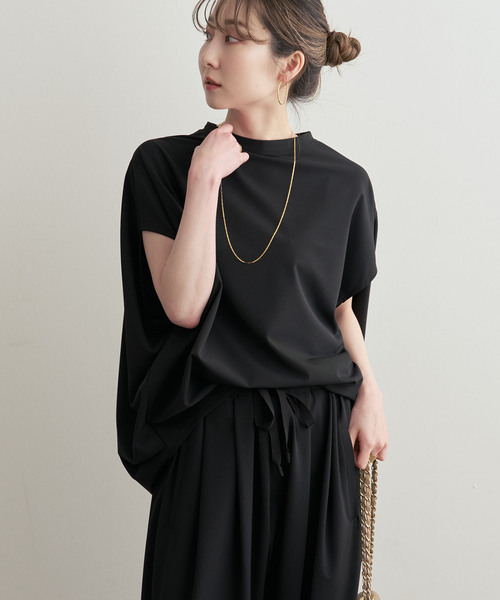COGTHEBIGSMOKE(コグザビッグスモーク)の「《接触冷感・追加》COG THE BIGSMOKE/コグザビッグスモーク NORMA TOP(Tシャツ/カットソー・レディース・ホワイト/ブラック・FREE)」の8枚目の写真