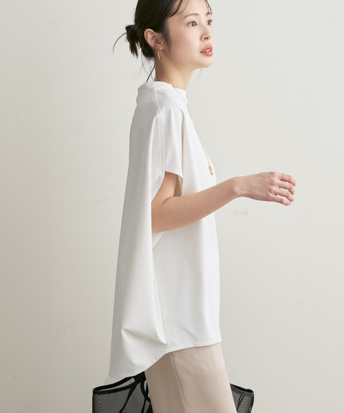 COGTHEBIGSMOKE(コグザビッグスモーク)の「《接触冷感・追加》COG THE BIGSMOKE/コグザビッグスモーク NORMA TOP(Tシャツ/カットソー・レディース・ホワイト/ブラック・FREE)」の20枚目の写真