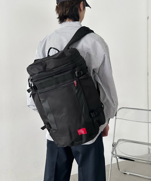 MAFA PACIFIC LIMITED（マファパシフィックリミテッド）の「[背面直結ファスナー/左サイド簡易保冷保温]ボックス型バックパック/リュック（バックパック/リュック・メンズ・ブラック/ブラック系その他/グレー・FREE）」の8枚目の写真