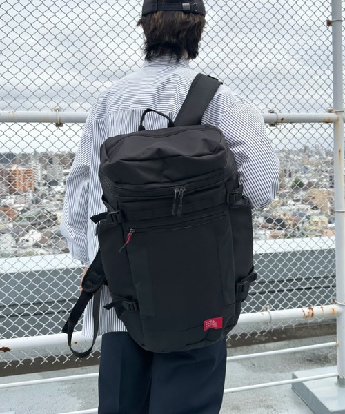 MAFA PACIFIC LIMITED（マファパシフィックリミテッド）の「[背面直結ファスナー/左サイド簡易保冷保温]ボックス型バックパック/リュック（バックパック/リュック・メンズ・ブラック/ブラック系その他/グレー・FREE）」の13枚目の写真