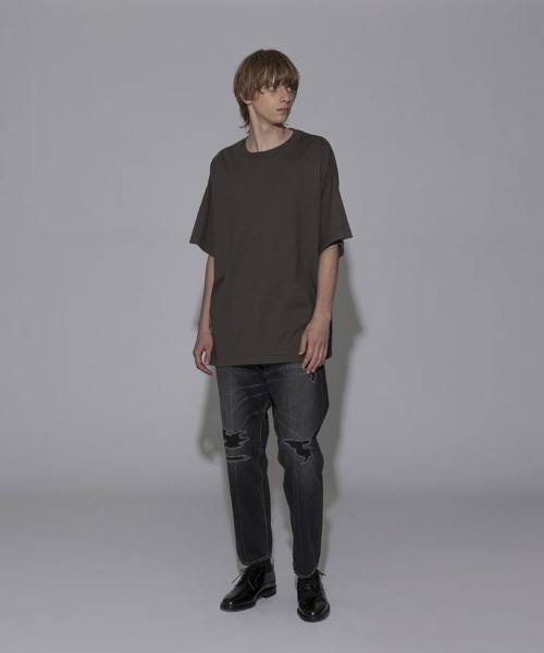 STYLISE（スタイライズ）の「【FACETASM】RIB BIG TEE / 4カラー [MYK-TEE-04]（Tシャツ/カットソー・メンズ・ブラウン/グレー/ホワイト/ブルー・L）」の7枚目の写真