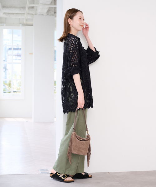 U by SPICK&SPAN(ユーバイスピックアンドスパン)の「カップ付きキャミソール(キャミソール・レディース・ホワイト/ブラック・FREE)」の4枚目の写真