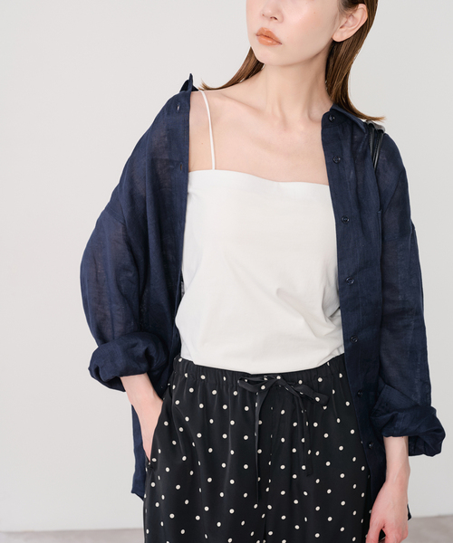 U by SPICK&SPAN(ユーバイスピックアンドスパン)の「カップ付きキャミソール(キャミソール・レディース・ホワイト/ブラック・FREE)」の8枚目の写真