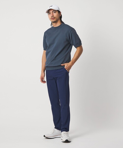 UNITED ARROWS GOLF(ユナイテッドアローズゴルフ)の「メンズ ハイゲージ ショートスリーブ モックネック ニット(ニット/セーター・メンズ・ベージュ/ケリーグリーン/ブラック/コバルトブルー・M/XL/L)」の20枚目の写真