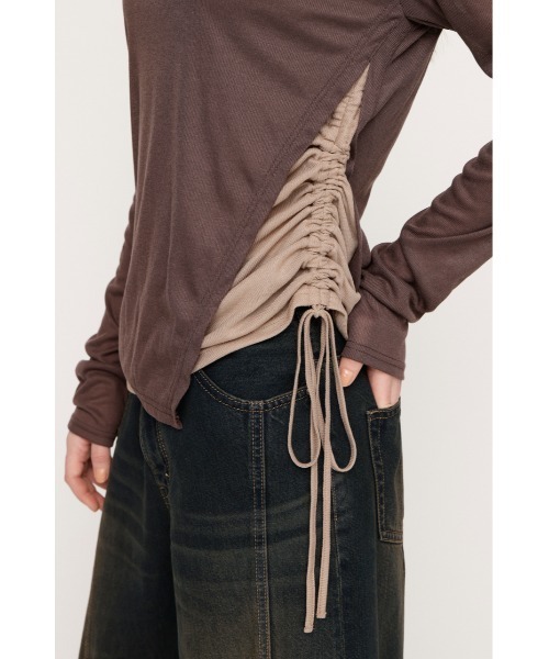 SLY(スライ)の「HOLTER DOCKING CUT TOPS ホルタードッキングカットトップス 春服 夏服(Tシャツ/カットソー・レディース・ブラウン系その他2/ブラック系その他2・FREE)」の10枚目の写真