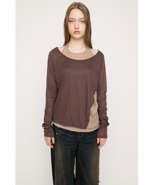 SLY(スライ)の「HOLTER DOCKING CUT TOPS ホルタードッキングカットトップス 春服 夏服(Tシャツ/カットソー・レディース・ブラウン系その他2/ブラック系その他2・FREE)」の6枚目の写真