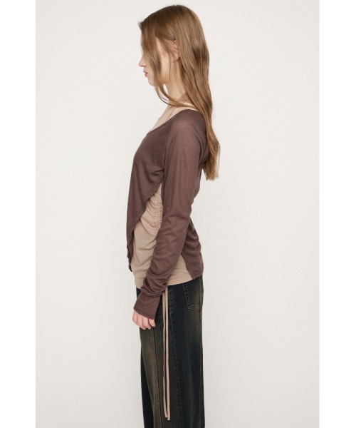 SLY(スライ)の「HOLTER DOCKING CUT TOPS ホルタードッキングカットトップス 春服 夏服(Tシャツ/カットソー・レディース・ブラウン系その他2/ブラック系その他2・FREE)」の7枚目の写真