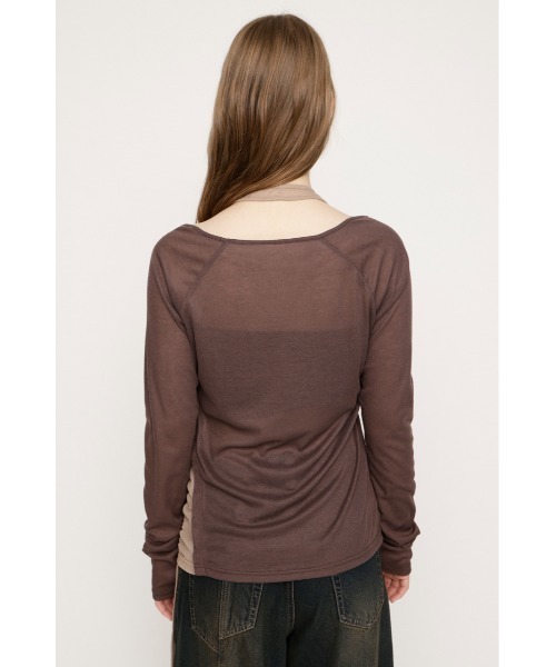 SLY(スライ)の「HOLTER DOCKING CUT TOPS ホルタードッキングカットトップス 春服 夏服(Tシャツ/カットソー・レディース・ブラウン系その他2/ブラック系その他2・FREE)」の8枚目の写真