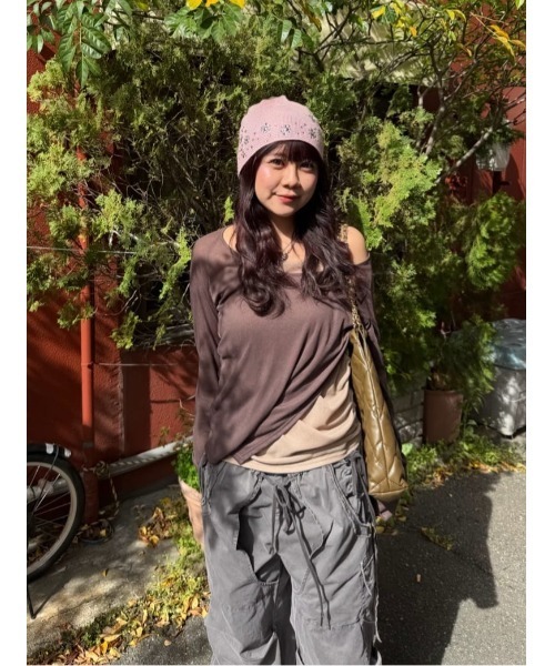 SLY(スライ)の「HOLTER DOCKING CUT TOPS ホルタードッキングカットトップス 春服 夏服(Tシャツ/カットソー・レディース・ブラウン系その他2/ブラック系その他2・FREE)」の11枚目の写真
