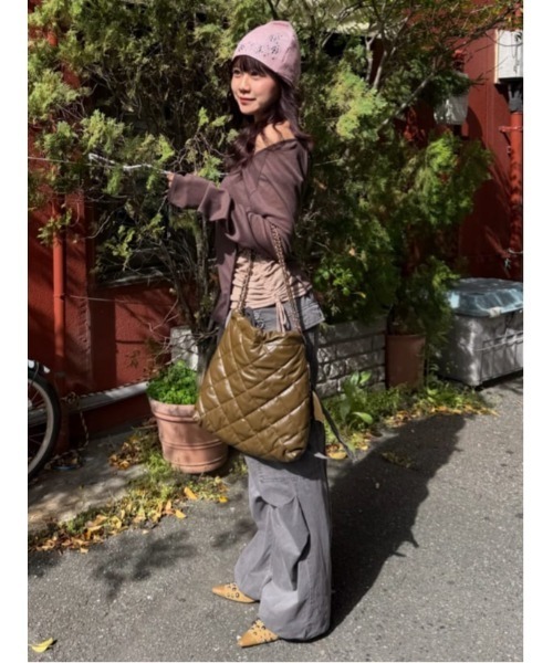 SLY(スライ)の「HOLTER DOCKING CUT TOPS ホルタードッキングカットトップス 春服 夏服(Tシャツ/カットソー・レディース・ブラウン系その他2/ブラック系その他2・FREE)」の12枚目の写真