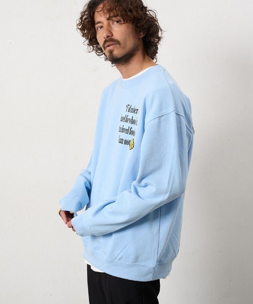 STUD MUFFIN(スタッドマフィン)の「msw1877- オーセンティックパイル ラベルプリント ボーンパッチワーク スエットシャツ(624-02907)(スウェット・メンズ・ライトブルー/ブラック/ダークグレー/ホワイト・4/3/2)」の9枚目の写真