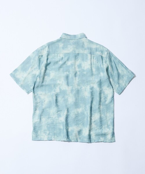 ABAHOUSE GRAY(アバハウスグレイ)の「【リネンブレンド】アブストラクト柄 半袖シャツ(シャツ/ブラウス・メンズ・ブルー/ブラック/グレイッシュベージュ・48/46/50)」の6枚目の写真
