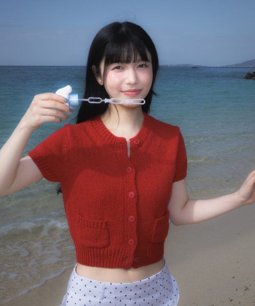 ROSEFRANTZ（ロゼフランツ）の「Pocket short sleeve knit cardigan [Red]（カーディガン/ボレロ・レディース・レッド・OS）」の10枚目の写真